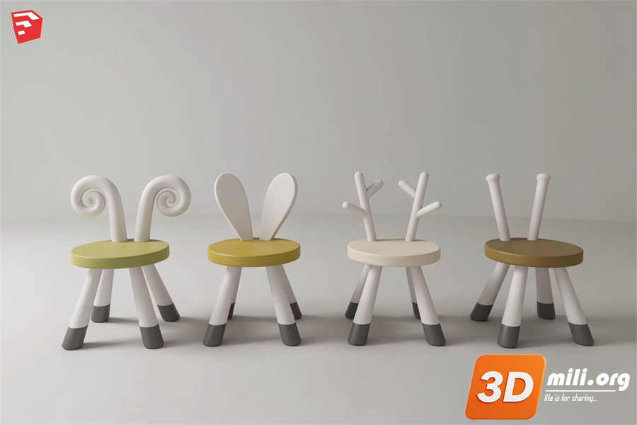 Kid's table and chairs Skp Files 